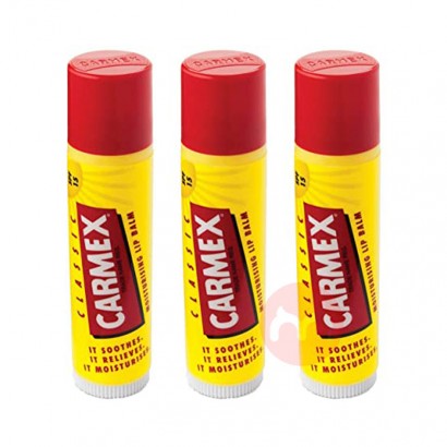 Carmex 美國小蜜缇經典唇膏棒 3支装 海外本土原版